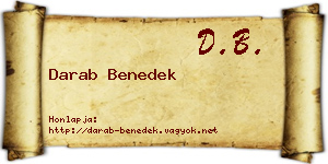 Darab Benedek névjegykártya