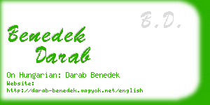 benedek darab business card